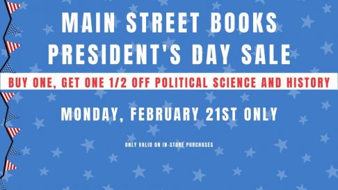 Main Street Books Presidents Day Sale