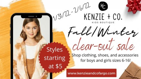 Kenzie + Co. Kids Boutique Fall and Winter Clear-out Sale
